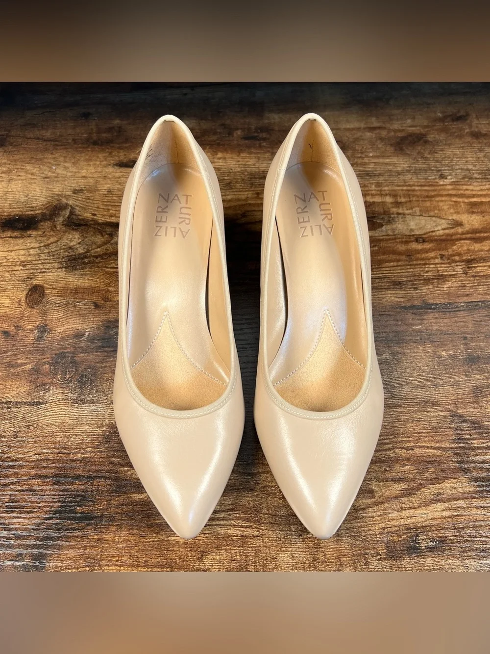 Naturalizer Oden Pumps Heeled Shoes Dressy Business Beige Point Toe Women's 7